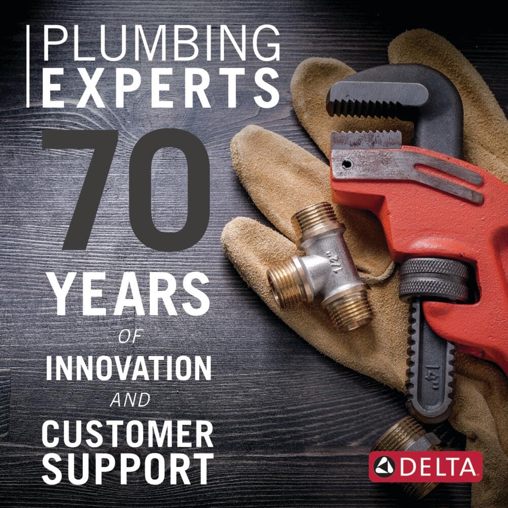 Delta T14037-BL Velum 14 Series Matte Black Single-Function Shower Valve Trim Kit with Handle - Shower Faucet Trim for Bathroom Remodel (Valve Not Included) - Perfect for Modern Home Bathrooms and Spa-Like Showers