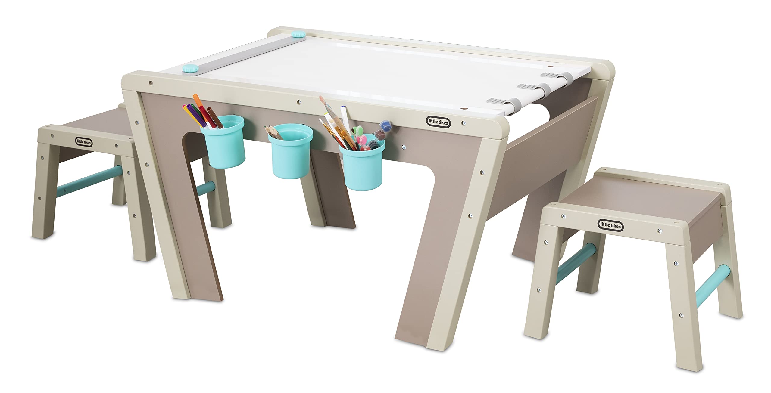 Little Tikes 2-in-1 Easel and Table - Kids Art Studio Activity Center for Boys & Girls Ages 3-8 | Perfect for Drawing, Painting & Creative Play at Home or School