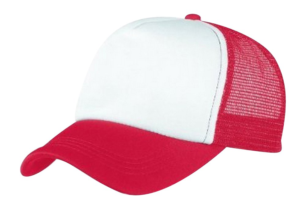 Vintage Trucker Hat 2-Tone Style - Red Snapback Cap for Men & Women | Retro Baseball Hat for Outdoor, Sports & Casual Wear