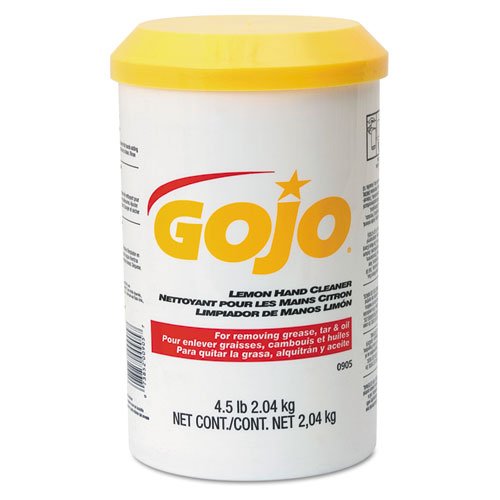 GOJ0905 - Lemon Scented Hand Cream Cleaner, 4.5 Lb Tub - Moisturizing & Exfoliating for Dry Hands - Perfect for Salons, Spas & Home Use