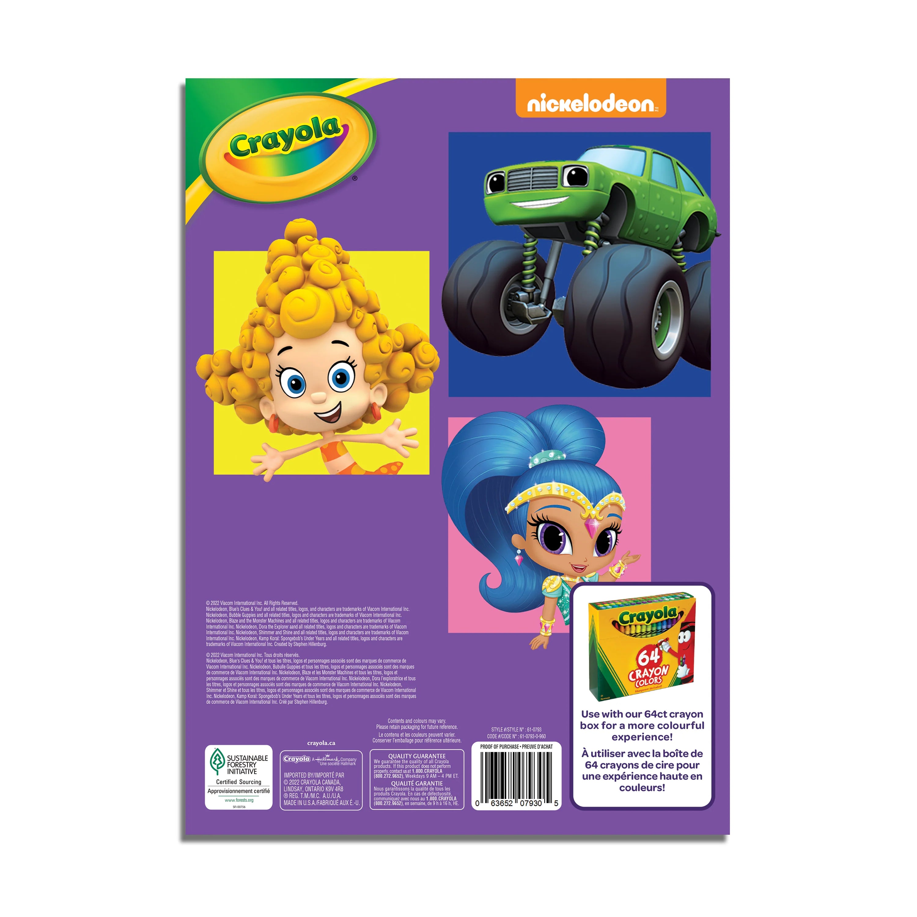 Crayola Nick Jr Coloring Book - 48 Pages | Kids Activity Book for Creative Fun & Learning | Perfect for Home, Travel & School Projects