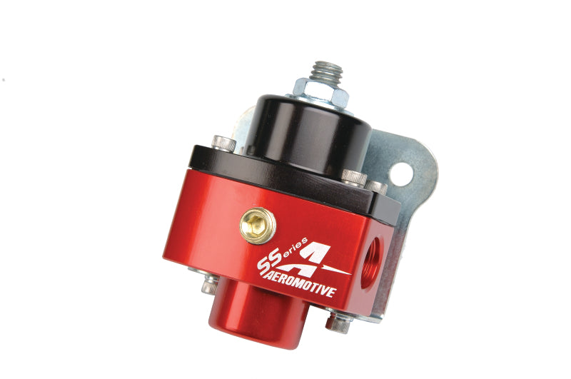 Aeromotive Adjustable Fuel Pressure Regulator - Billet 2 Port AN 6 for Carbureted Engines - Perfect for High-Performance Racing & Classic Car Restoration Projects