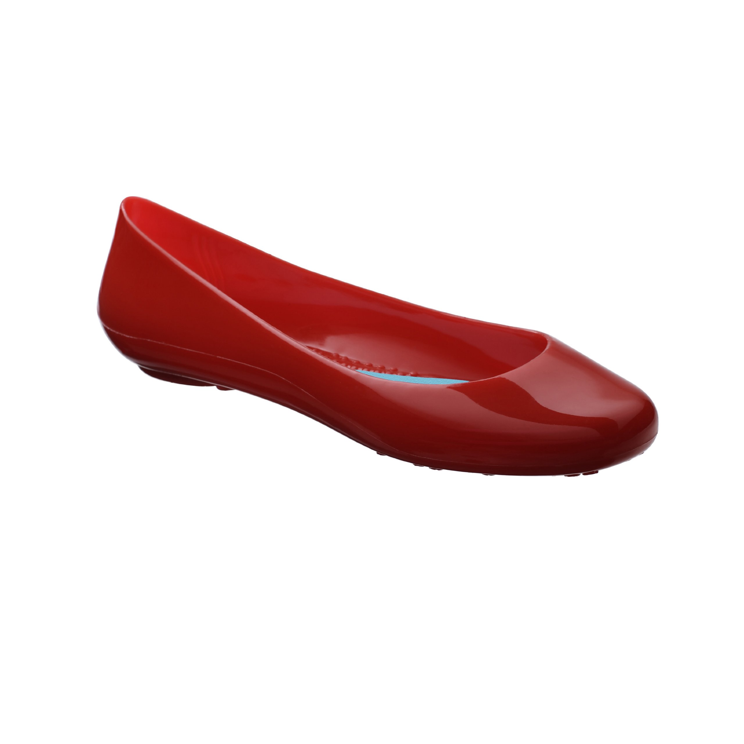 Oka-B Women's Taylor Shiny Ballet Flats - Cherry Red Shiny Comfortable Shoes Size 6 Medium (US) for Work, Office, Casual Wear & Daily Walking