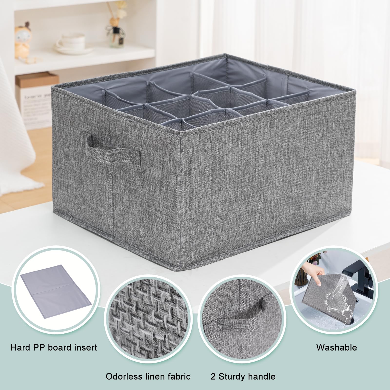2-Pack Grey Shoe Organizer for Closet - Space Saving Storage Solution for Shoes, Sneakers, High Heels, Pants & Clothes - Holds Up to 24 Pairs - Perfect for Bedroom, Dorm, Entryway & Small Spaces