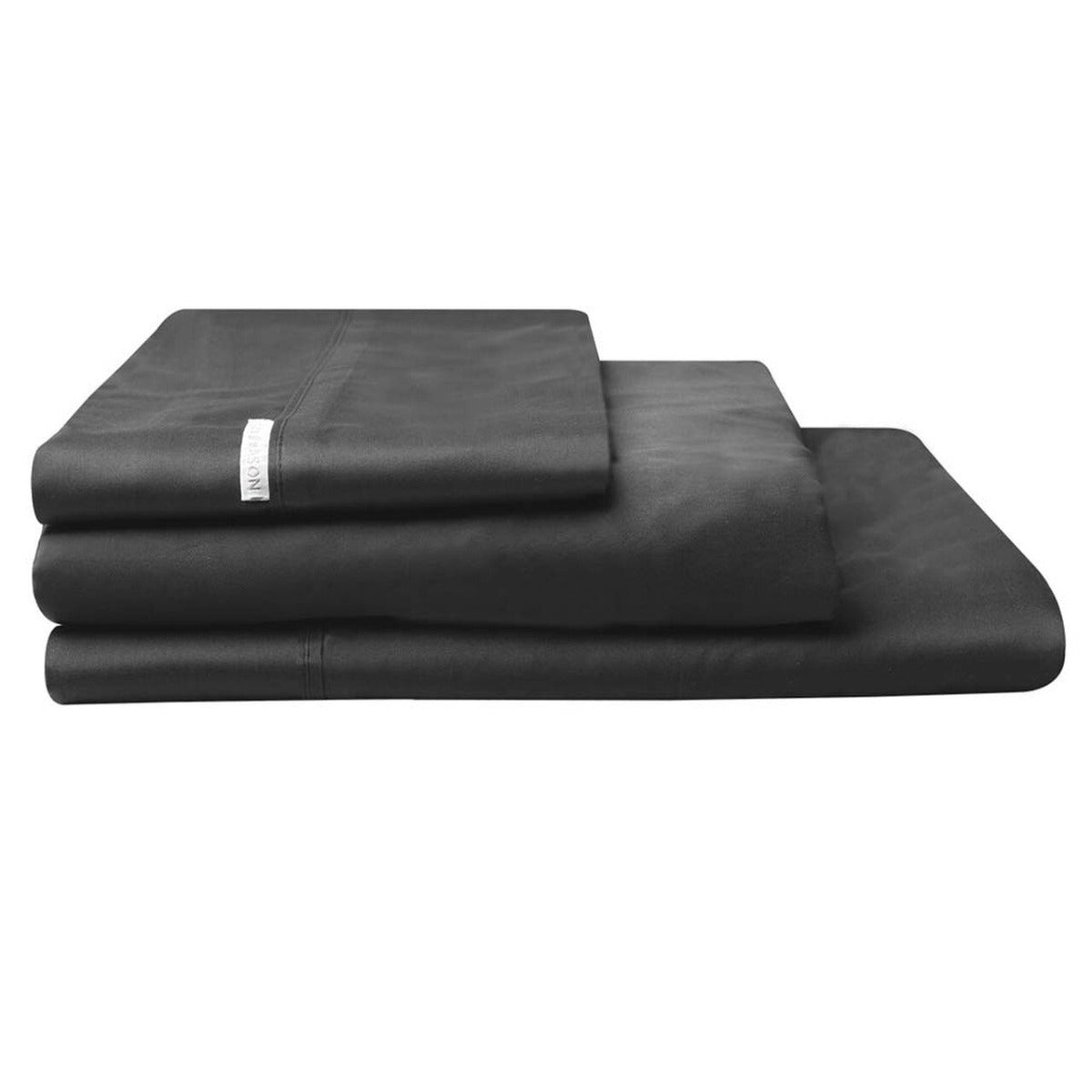 Logan and Mason 300 Thread Count Cotton Percale Sheet Set - Queen Size, Charcoal Gray - Ultra Soft & Breathable Bed Sheets for Cool Sleep - Perfect for Master Bedroom, Guest Room & Dorm