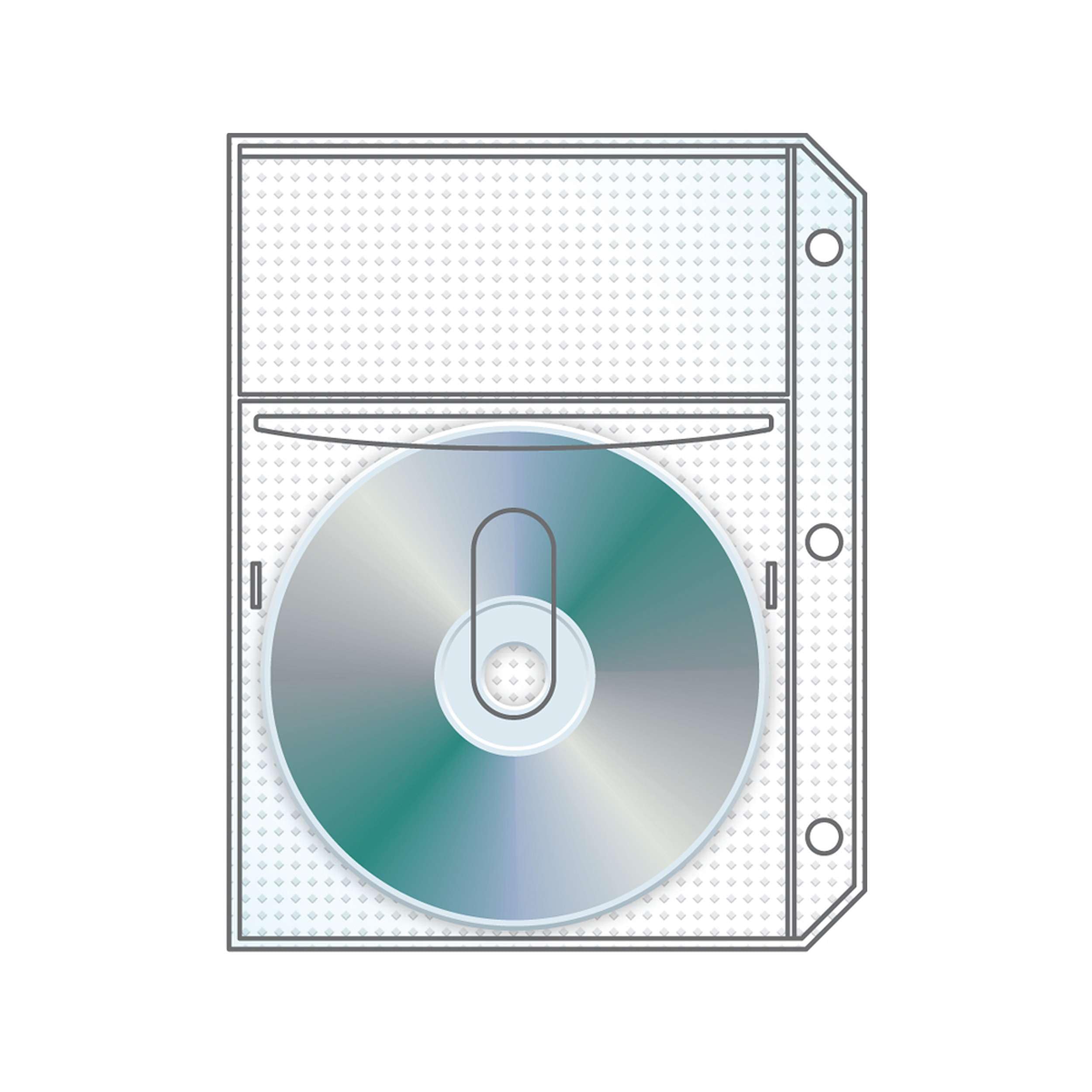 Univenture DVD Binder - White, 50 Pages, Polypropylene, Portable & Compact Disc Organizer for Home, Office & Travel Storage