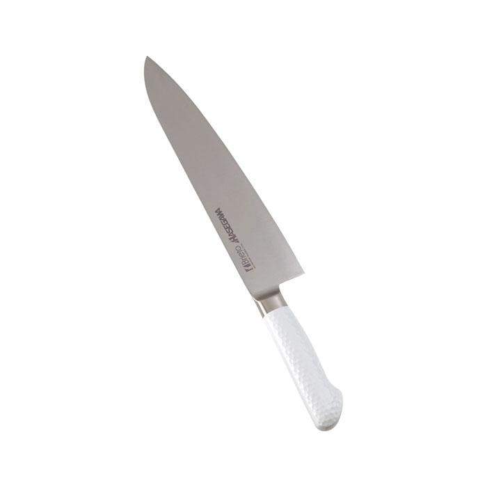 Premium Hasegawa Stainless Steel Gyuto Chef Knife - 8 Inch Japanese Kitchen Knife with Antibacterial Coating | Professional Cooking, Sushi Making, Meat & Vegetable Cutting