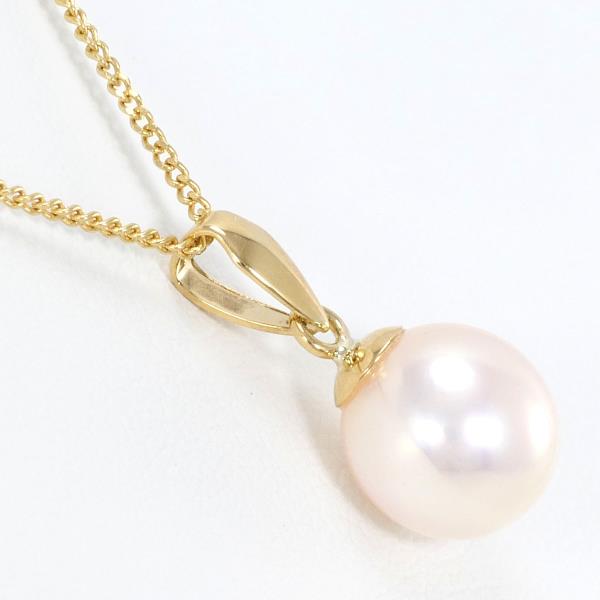 18K Yellow Gold Pearl Necklace for Women - Elegant Bridal Jewelry, Wedding Gift, Anniversary Present, Party Accessories