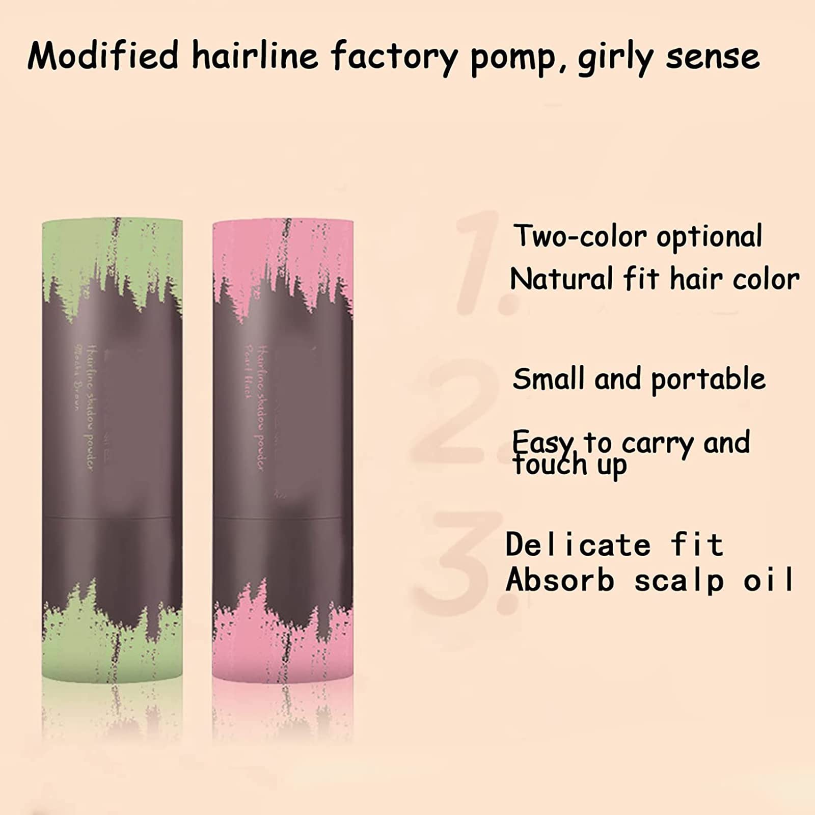 Natural Shade Hairline Powder - Instant Hair Root Touch Up for Gray Coverage & Thinning Hair (Pearl Black) | Perfect for Daily Use, Travel & Quick Hairline Enhancement