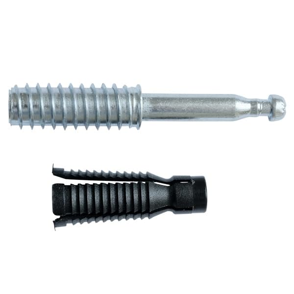 KNAPP Quick-Set 2-Part Locking Dowel - Self-Tightening Woodworking Joints for CNC & Furniture Making - 8mm (26-50) - Glue-Free Assembly for Secure & Durable Connections - Perfect for Cabinets, Tables & DIY Wood Projects