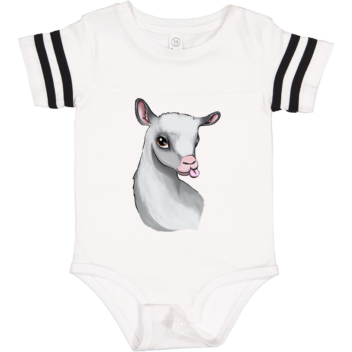Inktastic Baby Goat Cute and Sassy Baby Bodysuit - Soft Cotton Onesie for Newborns & Infants - Perfect for Playdates, Photo Shoots & Everyday Wear