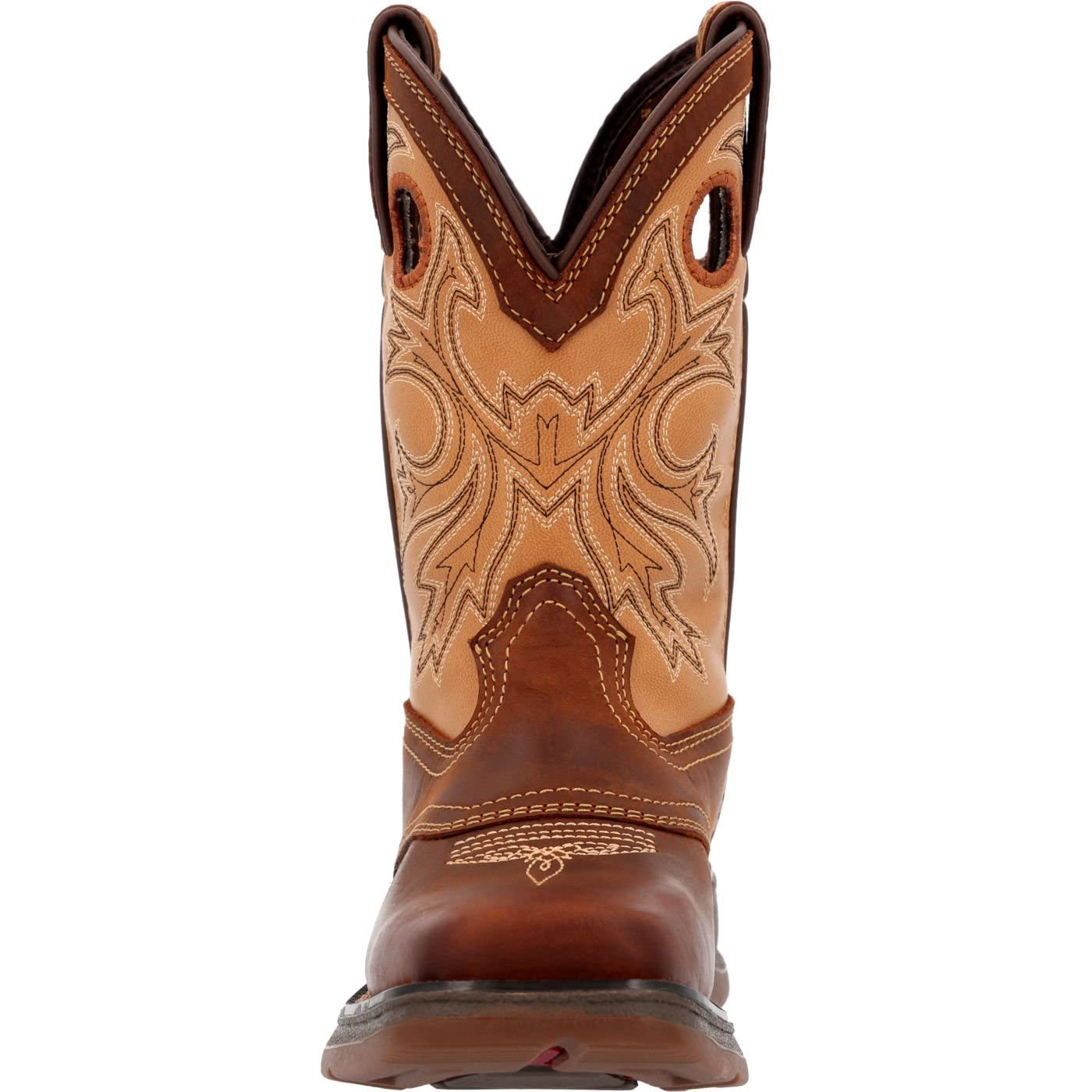 DURANGO Boys DBT0240Y Western Boots - Brown & Tan Cowboy Boots for Kids Size 6.5 Big Kid - Perfect for Rodeo, Horseback Riding & Outdoor Adventures