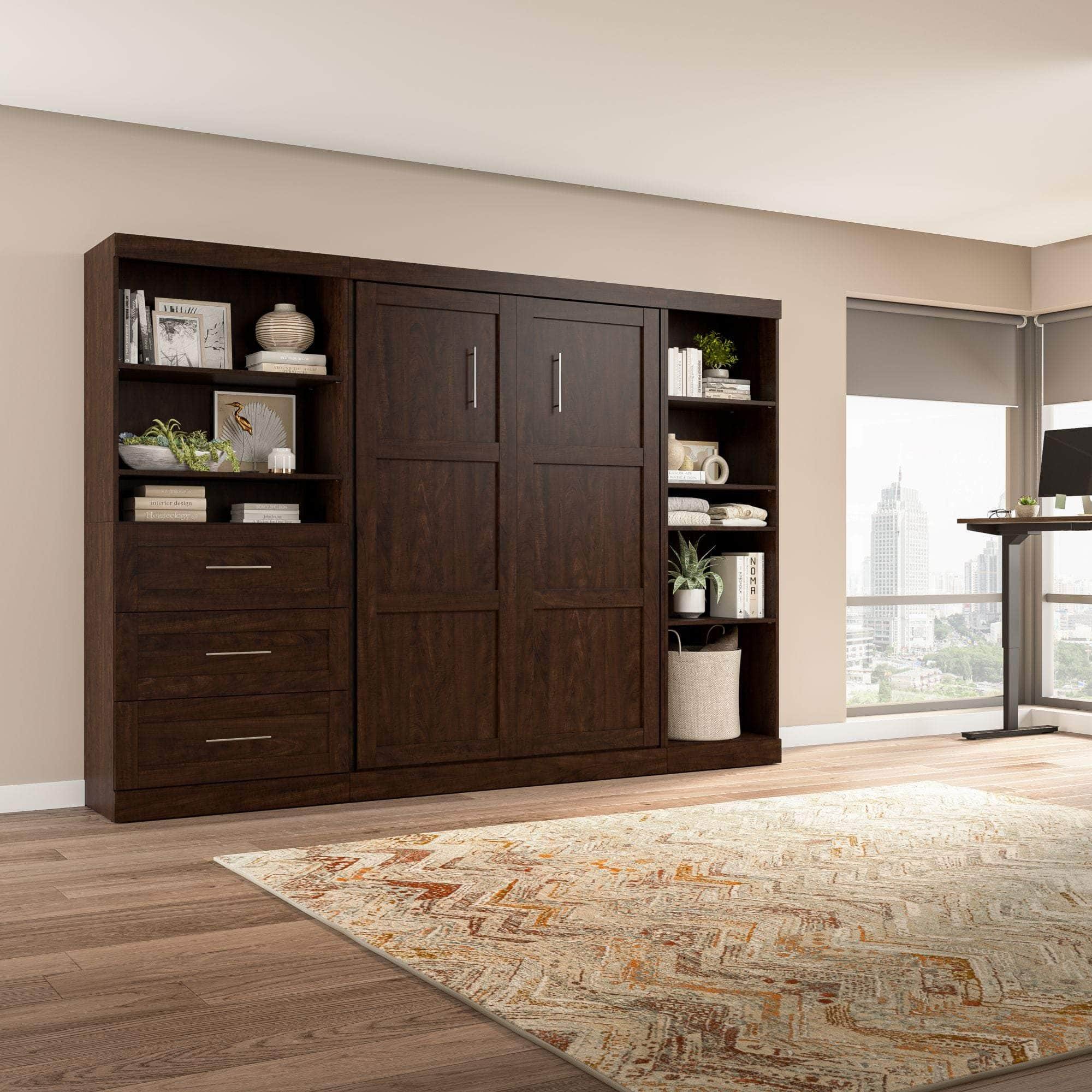 Pur Full Murphy Wall Bed with Storage - 120