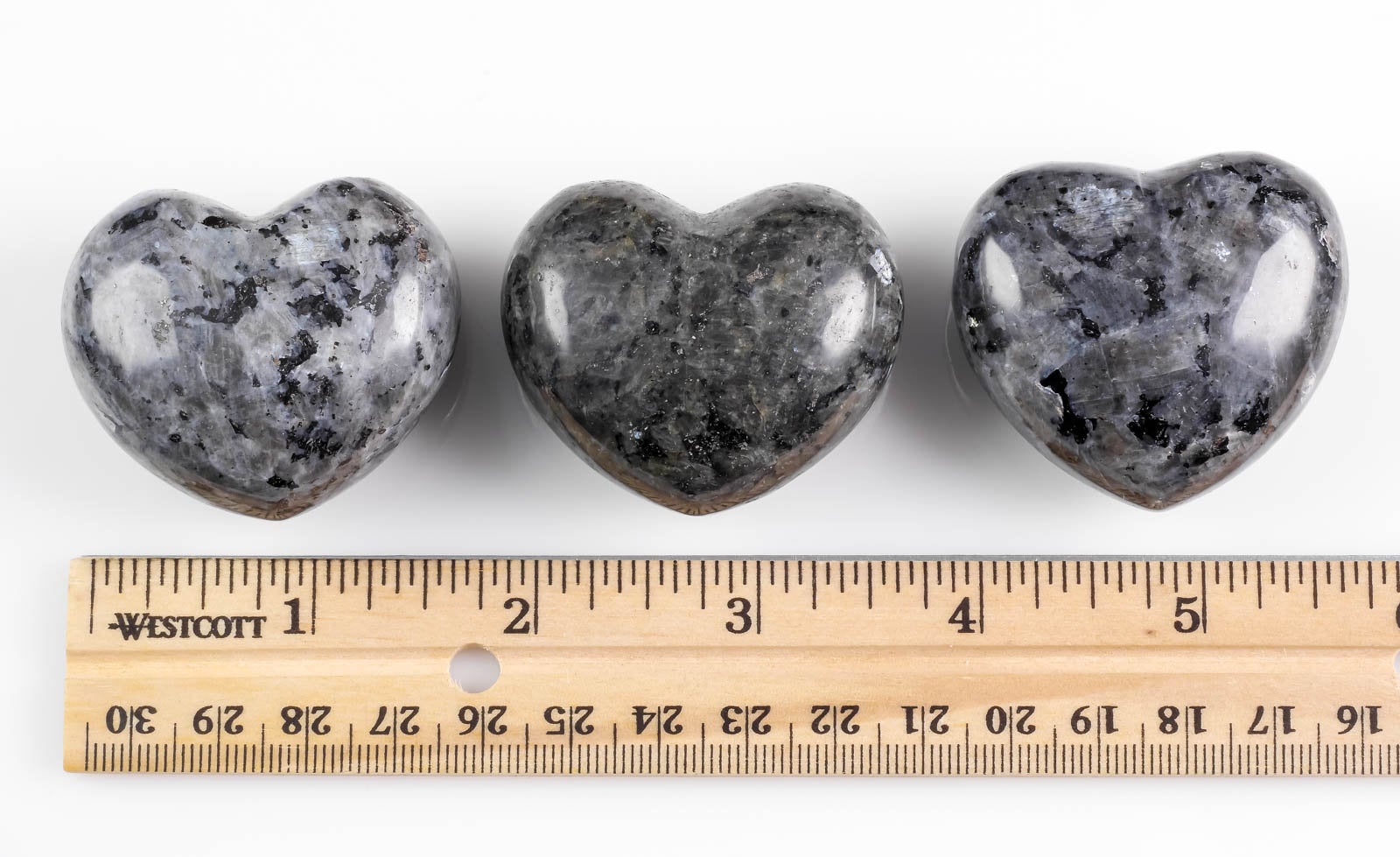 LARVIKITE Crystal Heart - Natural Healing Stone for Self Care, Mom Gift, Home Decor, Meditation & Positive Energy | Perfect for Yoga, Reiki, Office Desk & Spiritual Healing