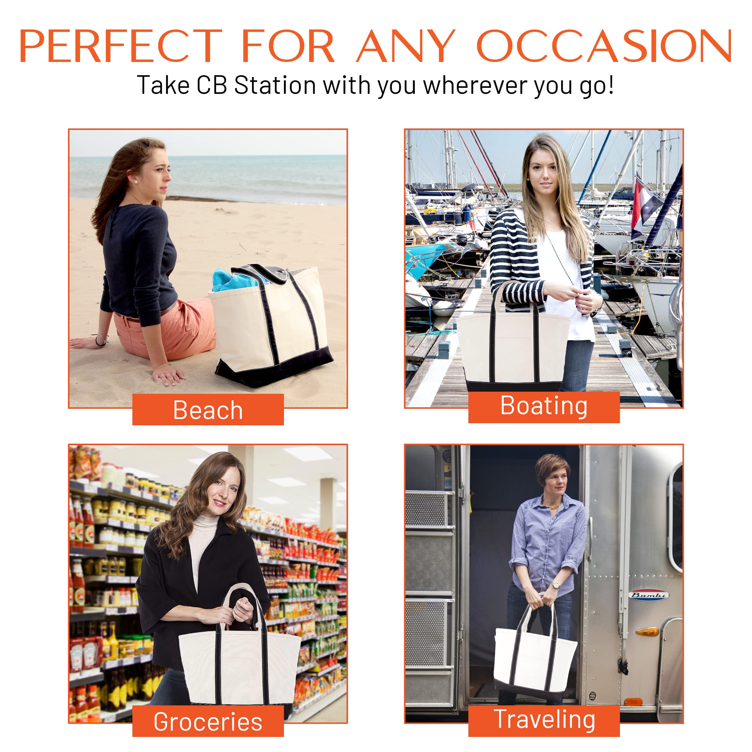 Stylish Medium Classic Canvas Tote Bag for Women with Secure Top Zipper Closure & Convenient Outer Pocket - Perfect for Daily Essentials, Grocery Shopping & Travel Accessories | Office, Beach & Commuter Use