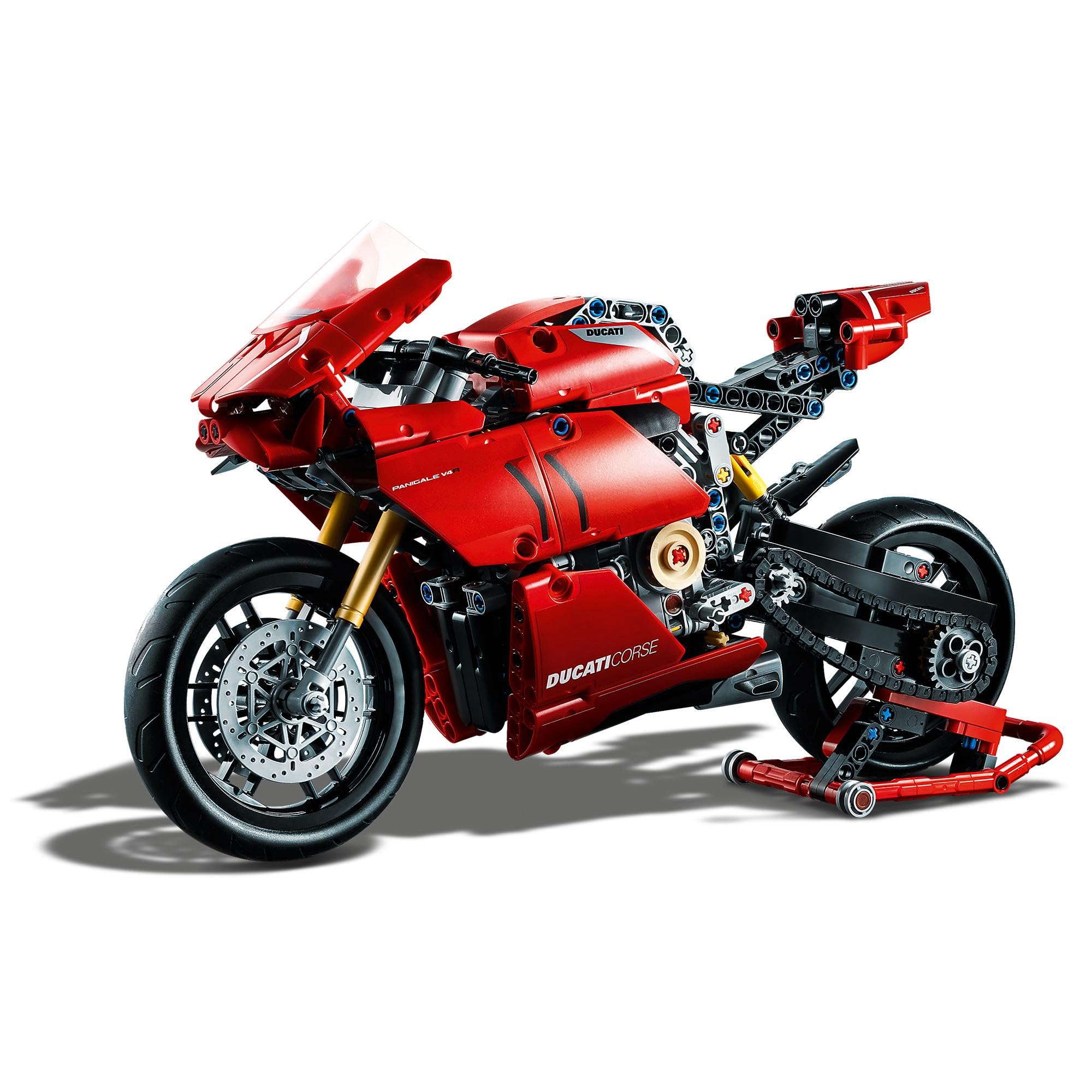 LEGO 42107 Technic Ducati Panigale V4 R Motorcycle Building Kit – Red Toy Bike Model with Gearbox & Suspension – STEM Construction Toy for Kids Ages 10+ – Perfect Gift for Boys & Girls – Great for Bedroom Decor & Motorcycle Enthusiasts