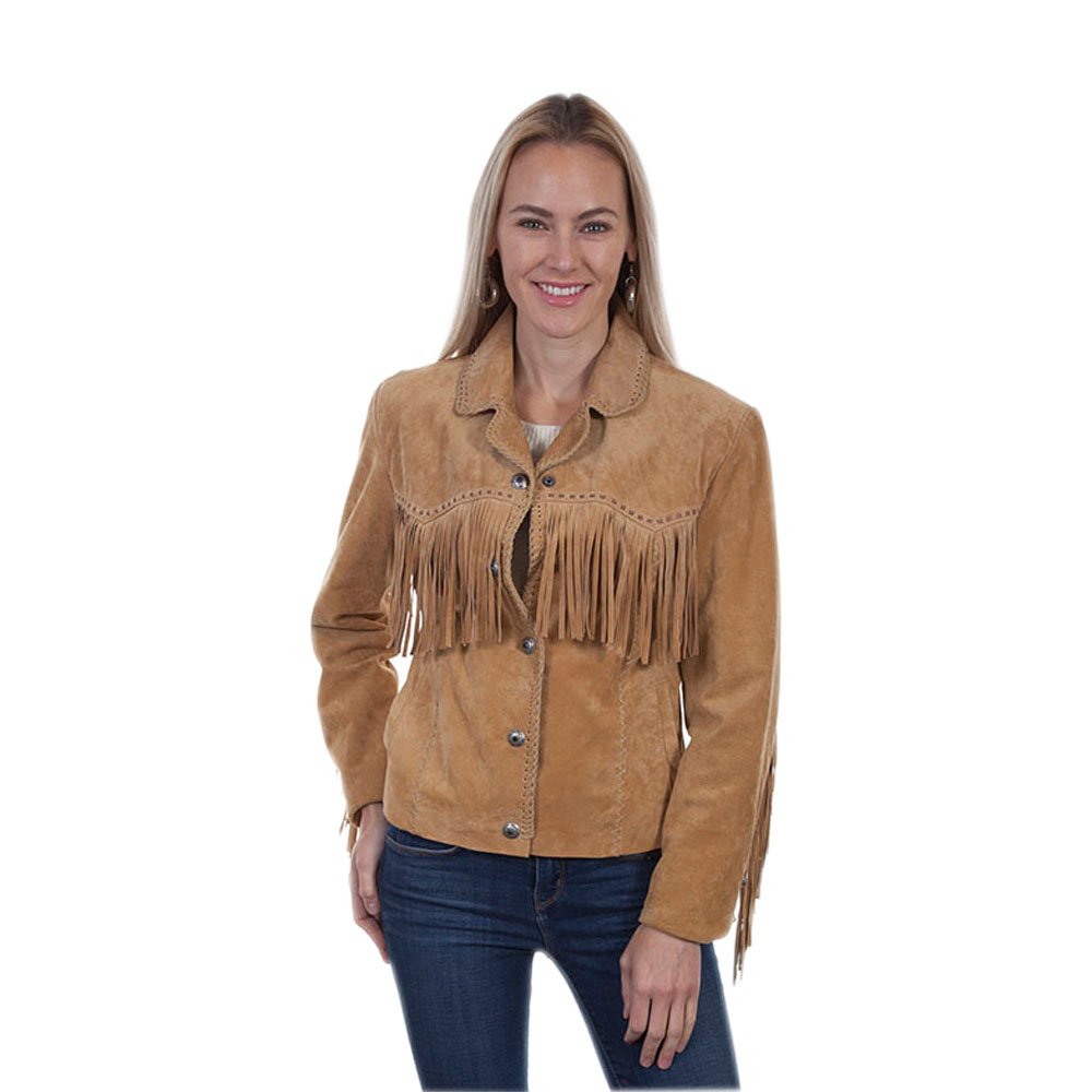 Scully Women's Suede Snap Fringe Jacket - Stylish Western Biker Jacket for Women | Perfect for Casual Outings, Concerts & Fall Fashion