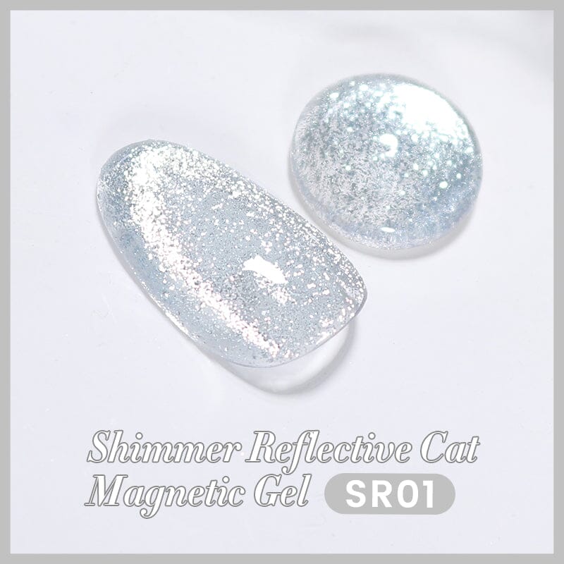 Shimmery Reflective Cat Eye Magnetic Gel Polish - 10ml SR01 for Stunning Nail Art - Perfect for Parties, Weddings & Special Occasions
