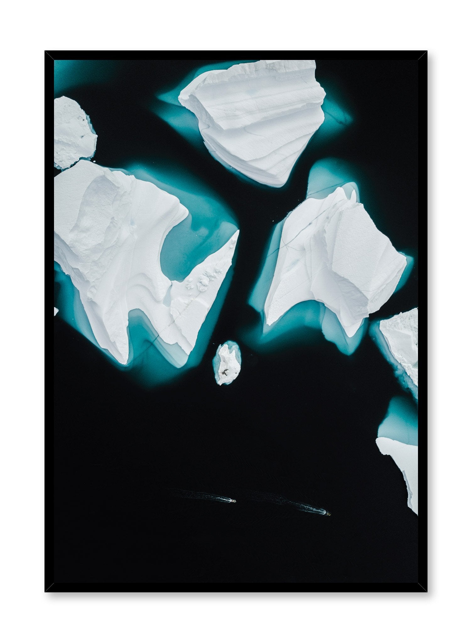 Icebergs Wall Art Poster - Stunning Polar Landscape Print for Home & Office Decor - Perfect for Living Room, Bedroom, or Office Wall Decoration