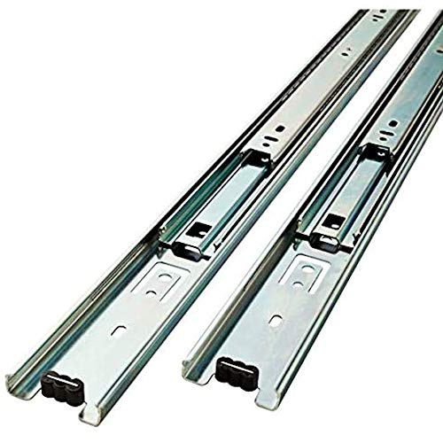 Brainerd 6-Pack 22-Inch Heavy Duty Ball Bearing Drawer Slides - Smooth Extension Full Mount Cabinet Slides for Kitchen, Office, Garage Storage & Furniture Assembly