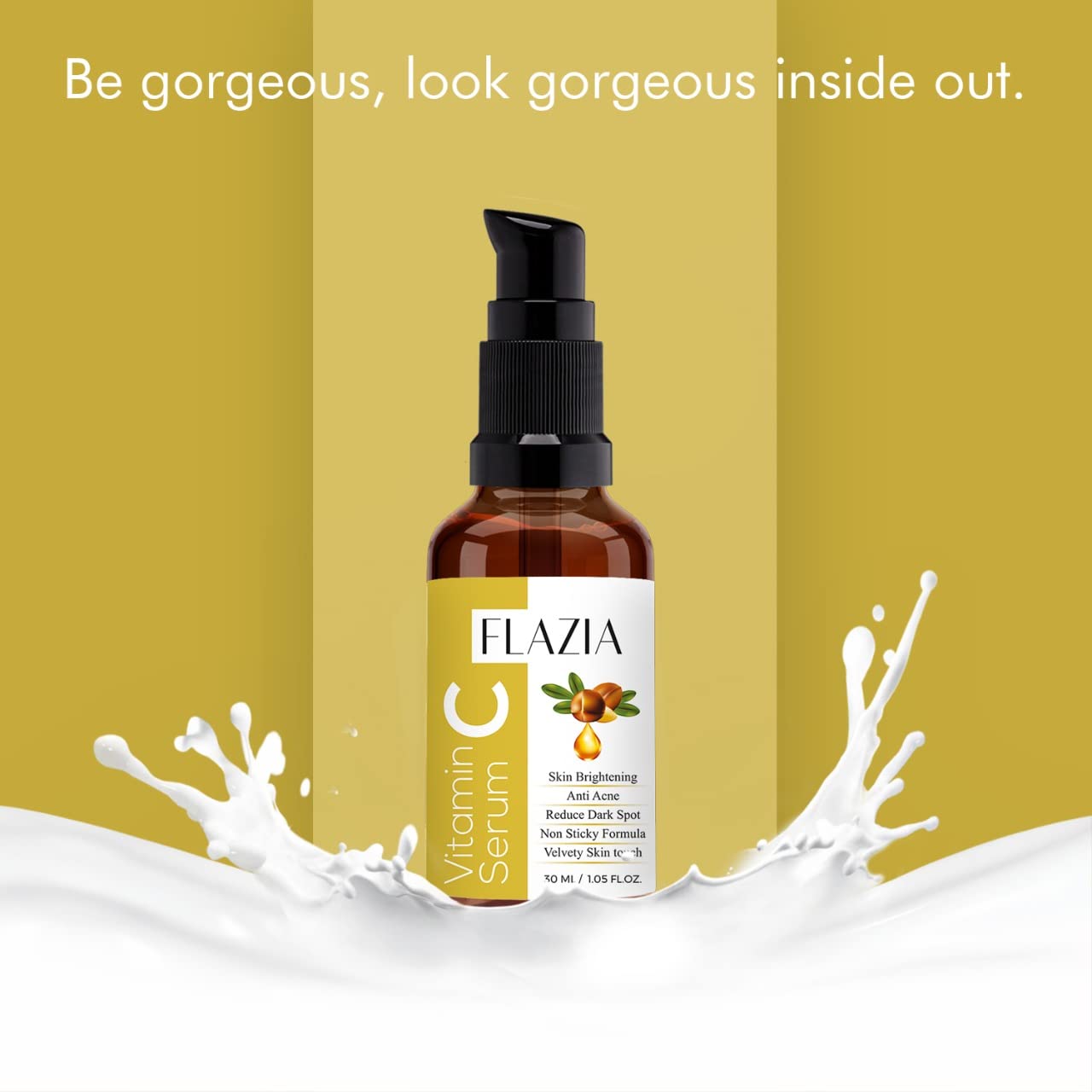 FLAZIA Vitamin C Face Serum with Hyaluronic Acid - Brightening & Hydrating Treatment for Glowing Skin, Reduces Hyperpigmentation & Fine Lines (30ml) - Perfect for Daily Skincare Routine & Nighttime Regimen
