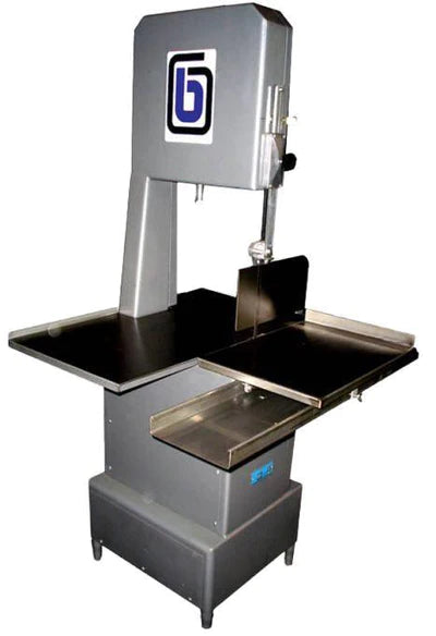 AMTPO Commercial Floor Meat Saw with 126-Inch Blade, 3HP Motor - Perfect for Butcher Shops, Meat Processing & Food Service Businesses