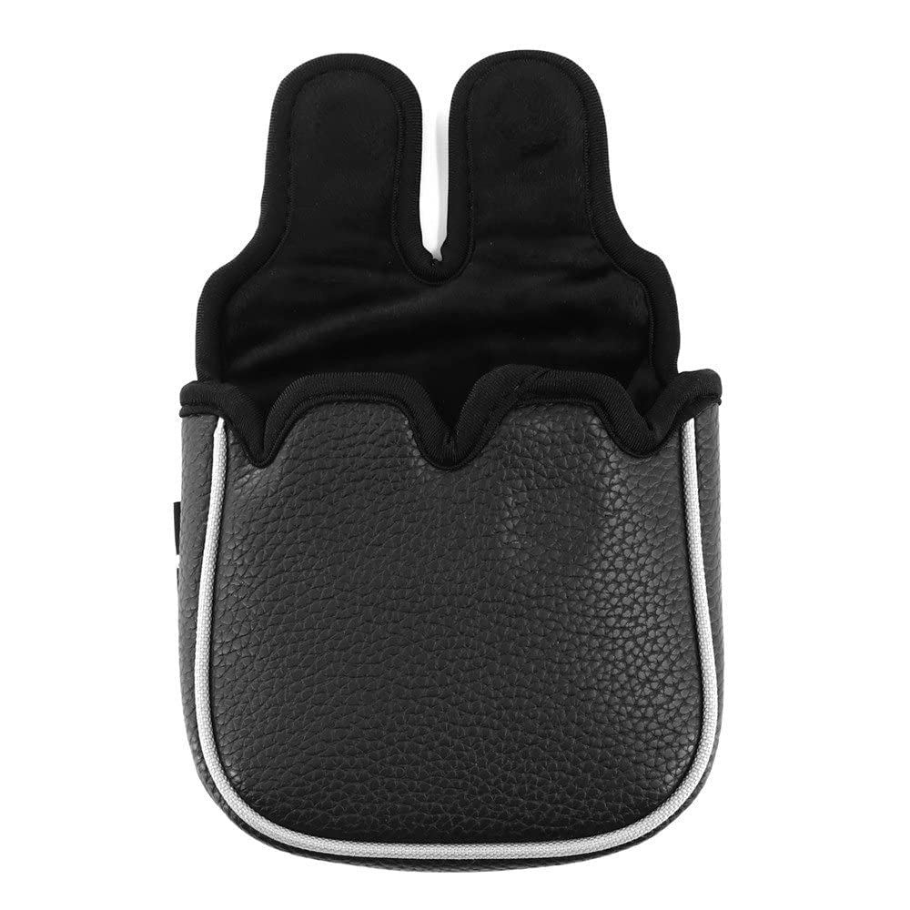 Premium Golf Putter Headcover for High MOI Square Mallet Putters - Big Teeth Heel Shaft Design - Fits Taylormade & Scotty Cameron 6M DB - Durable Club Protector for Golf Course & Practice Sessions