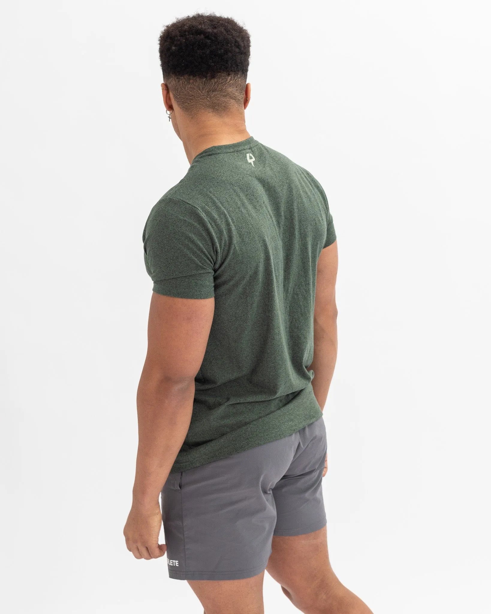 Powerlete Evolve Men's Performance T-Shirt - Breathable, Quick-Dry, Comfort Fit - Marine Green - Ideal for Gym, Running & Outdoor Activities