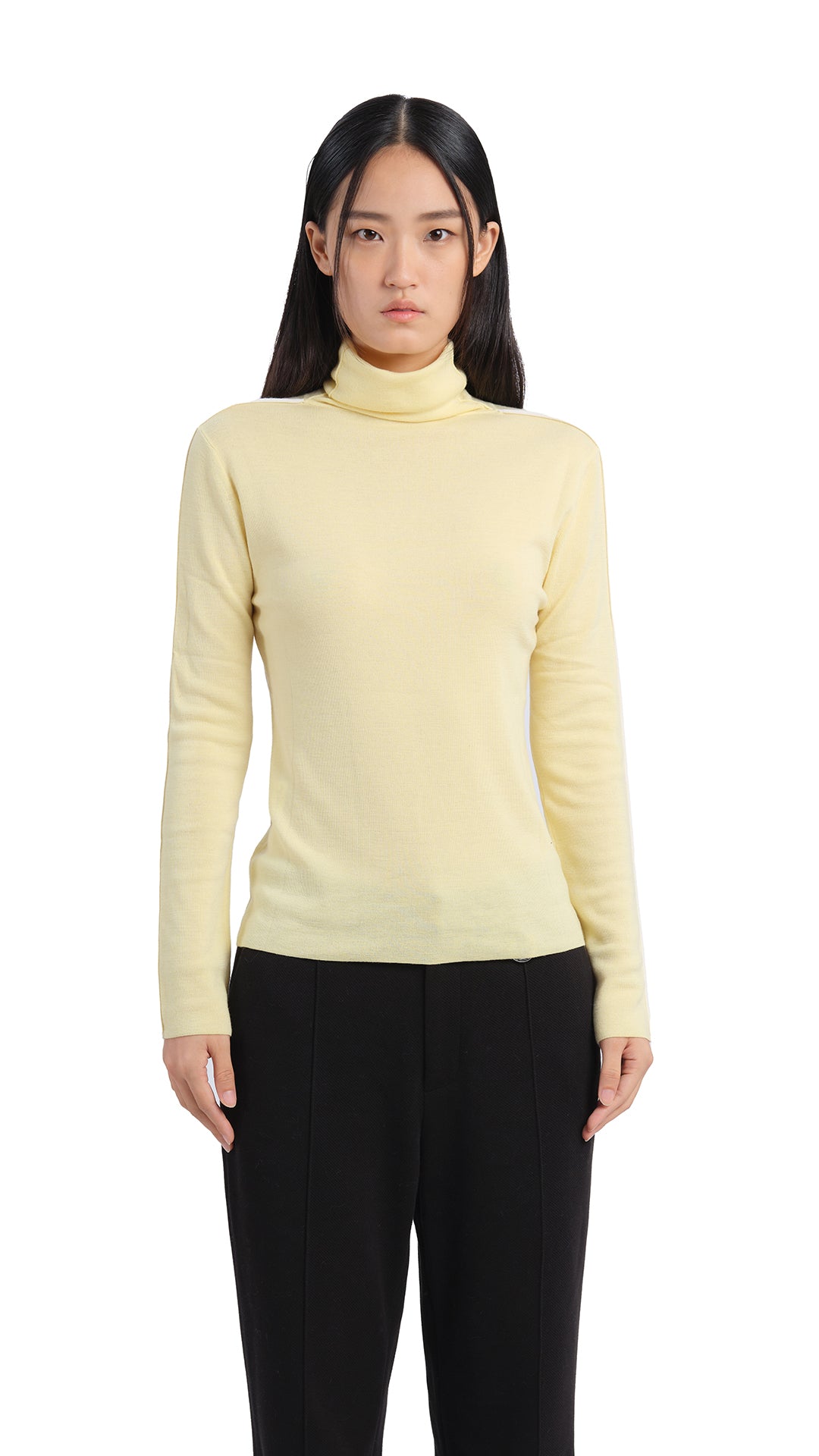 Stylish Contrast Trim Turtle Neck Top for Women - Trendy Casual & Office Wear - Perfect for Layering in Fall & Winter