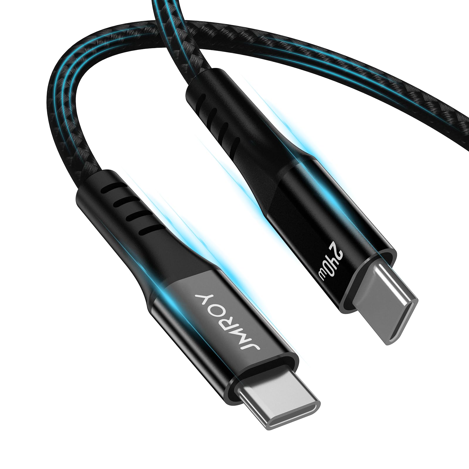 240W USB-C to USB-C Charging Cable (6ft, 2-Pack) - Fast Charging for iPhone 15 Series, MacBook Pro 2020, iPad Pro/Air, Samsung Galaxy S23+/Ultra | Perfect for Home, Office & Travel Charging