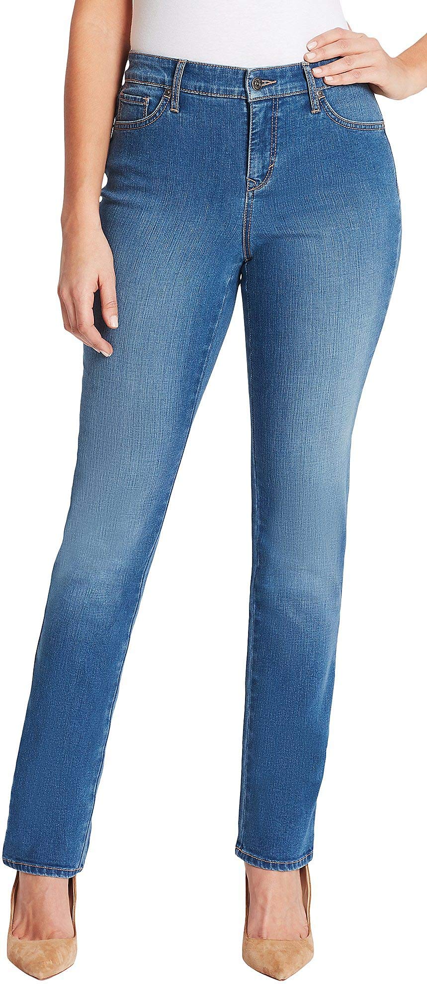 Gloria Vanderbilt Women's Rail Straight Leg Jean - Classic Comfort Denim Pants for Casual Wear & Everyday Style