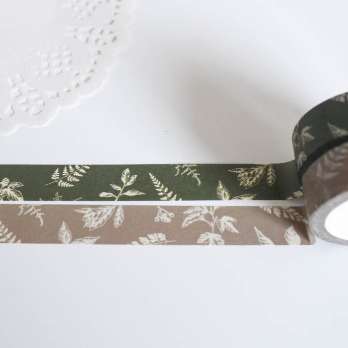 Birch and Cedar Washi Tape - Decorative Japanese Paper Tape for Scrapbooking, Journaling, Gift Wrapping & DIY Crafts - Natural Wood Pattern Adhesive Tape for Bullet Journals, Planners and Home Decor