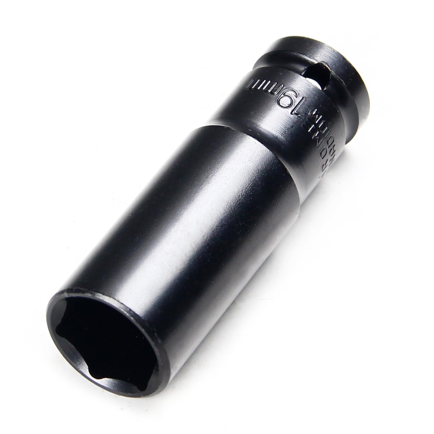 Utoolmart 1/2-Inch Drive 19mm Deep Impact Socket - Cr-V Long Socket Drive, 6-Point Metric for Automotive Repairs & Heavy-Duty Machinery Maintenance