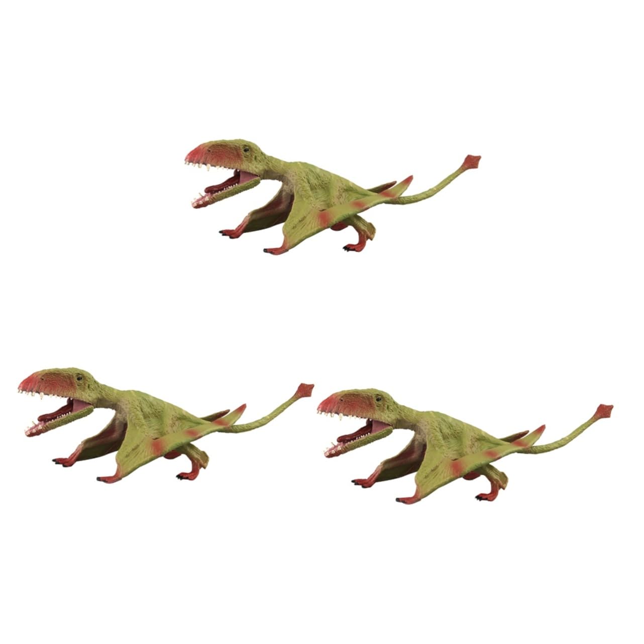 Toyvian 3-Piece Dinosaur Animal Toy Set - Realistic Pterosaurs, Pterodactyl & Mosasaur Models for Kids Collection, Educational Dino Decor | Perfect for Playtime, Classroom Learning & Jurassic Themed Party Decorations