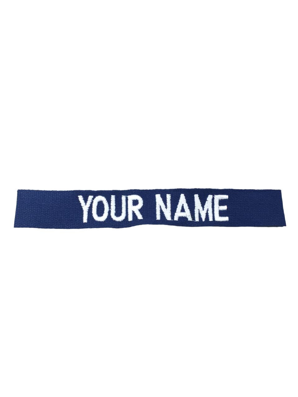 Custom Sew-On Royal Blue Name Tapes for Uniforms & Workwear - Personalized JSM Auto Labels for Military, Medical & School Use
