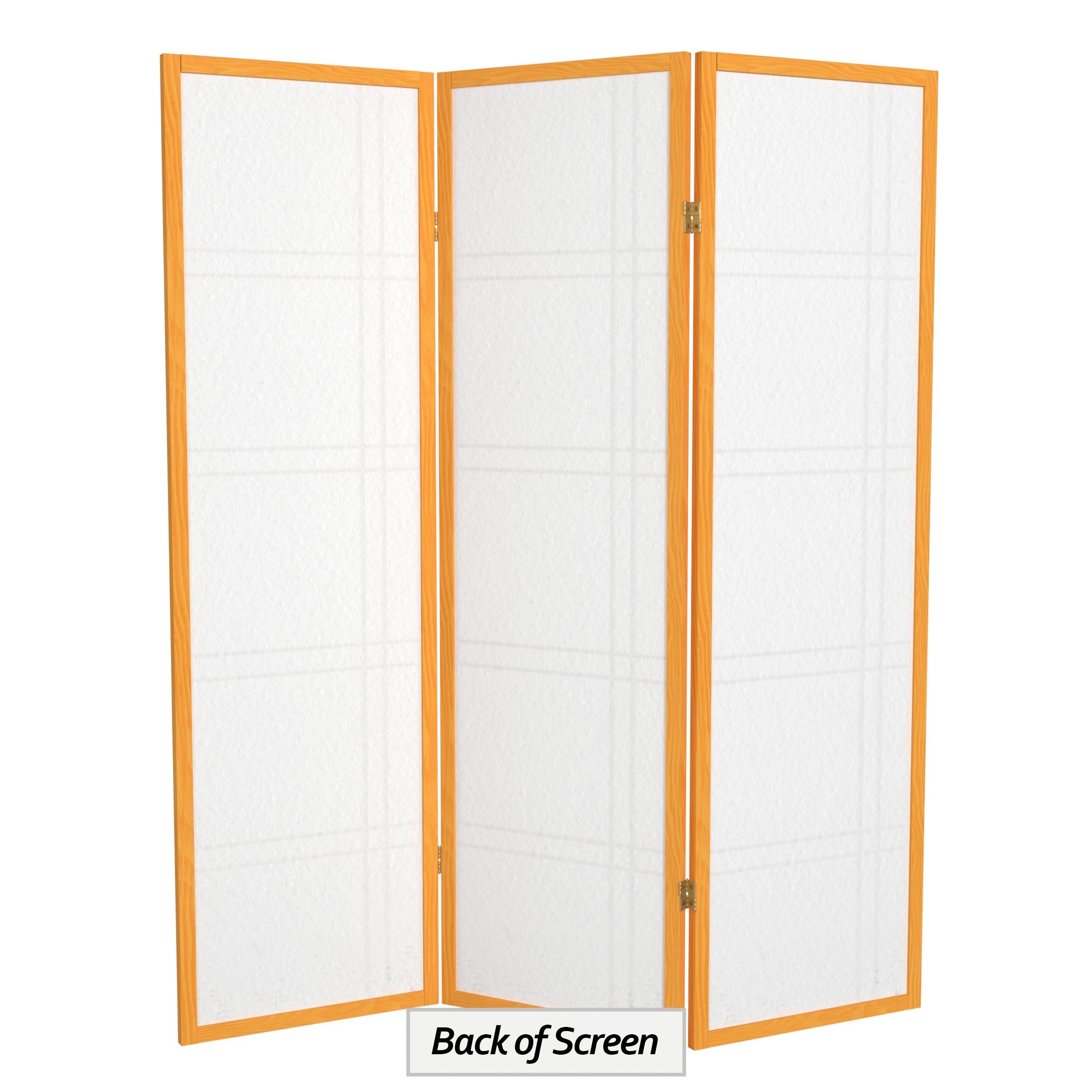 Red Lantern DC60-HON-3P 3-Panel Honey Room Divider Screen - Traditional Asian Decorative Folding Partition for Living Room, Bedroom & Office Space