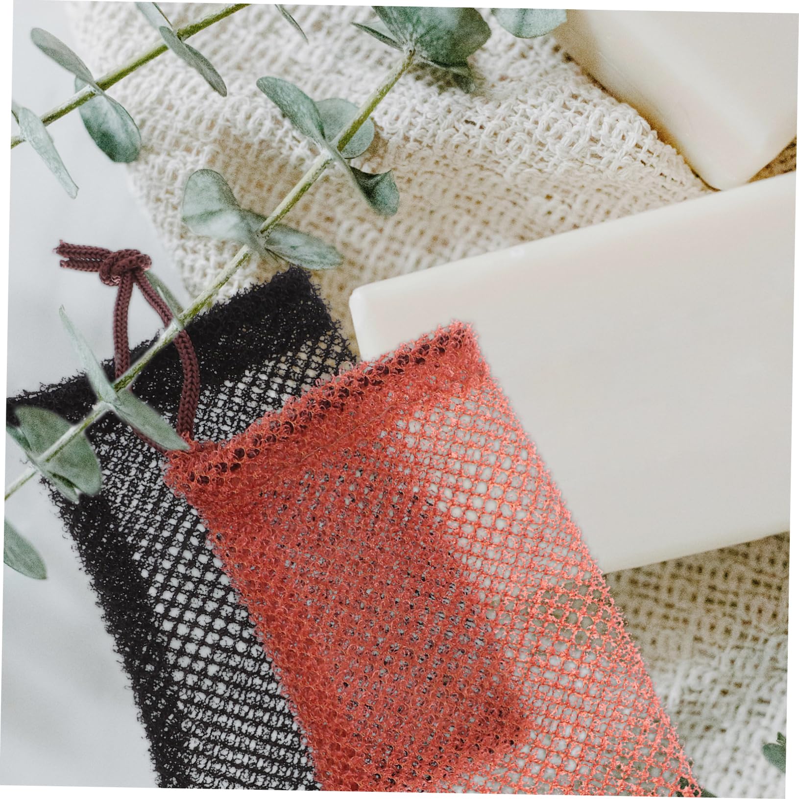 iPetboom 2-Pack Exfoliating Soap Pouch Net - Gentle Face & Body Scrub, Hanging Lanyard for Shower, Bath & Travel | Soap Saver Bag for Men & Women