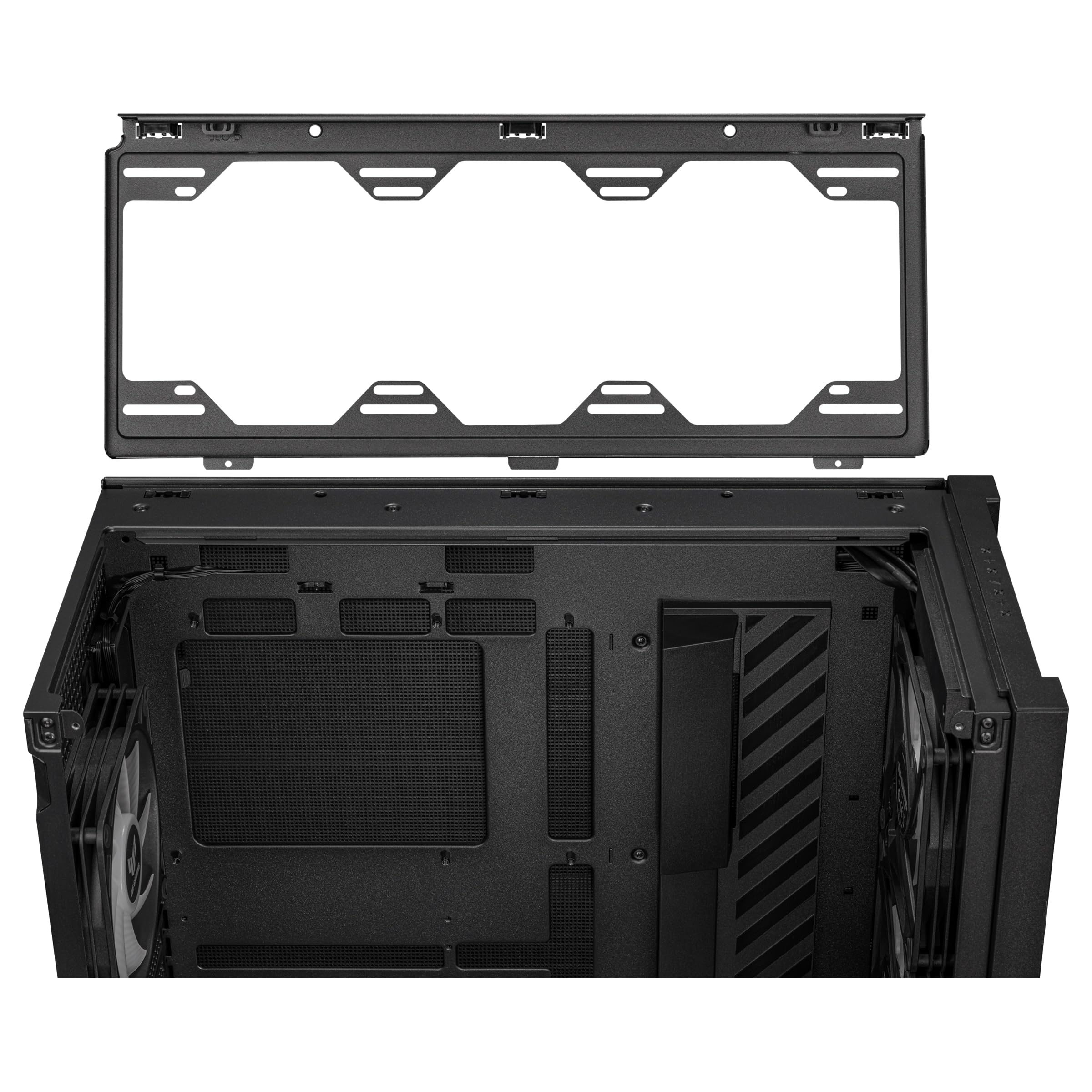 ASUS TUF Gaming GT302 ARGB ATX Mid-Tower PC Case - High Airflow with 4x140mm ARGB Fans, Interchangeable Tempered Glass/Mesh Panels, BTF Hidden-Connector Motherboard Support | Black | Ideal for Gaming Rigs & High-Performance PC Builds
