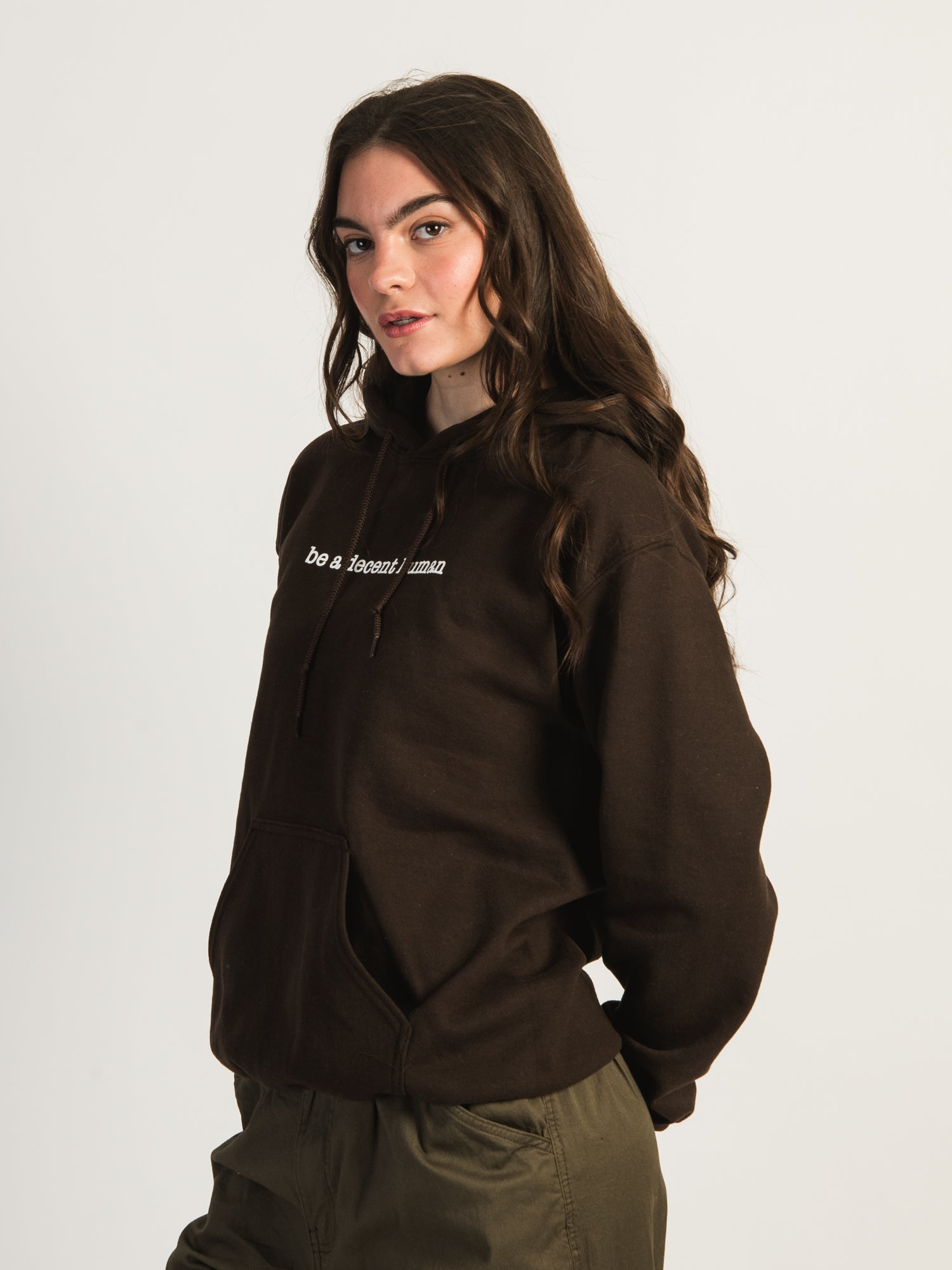 Barstool Sports Be a Decent Human Hoodie - Men's & Women's Pullover Sweatshirt for Casual Wear & Street Style