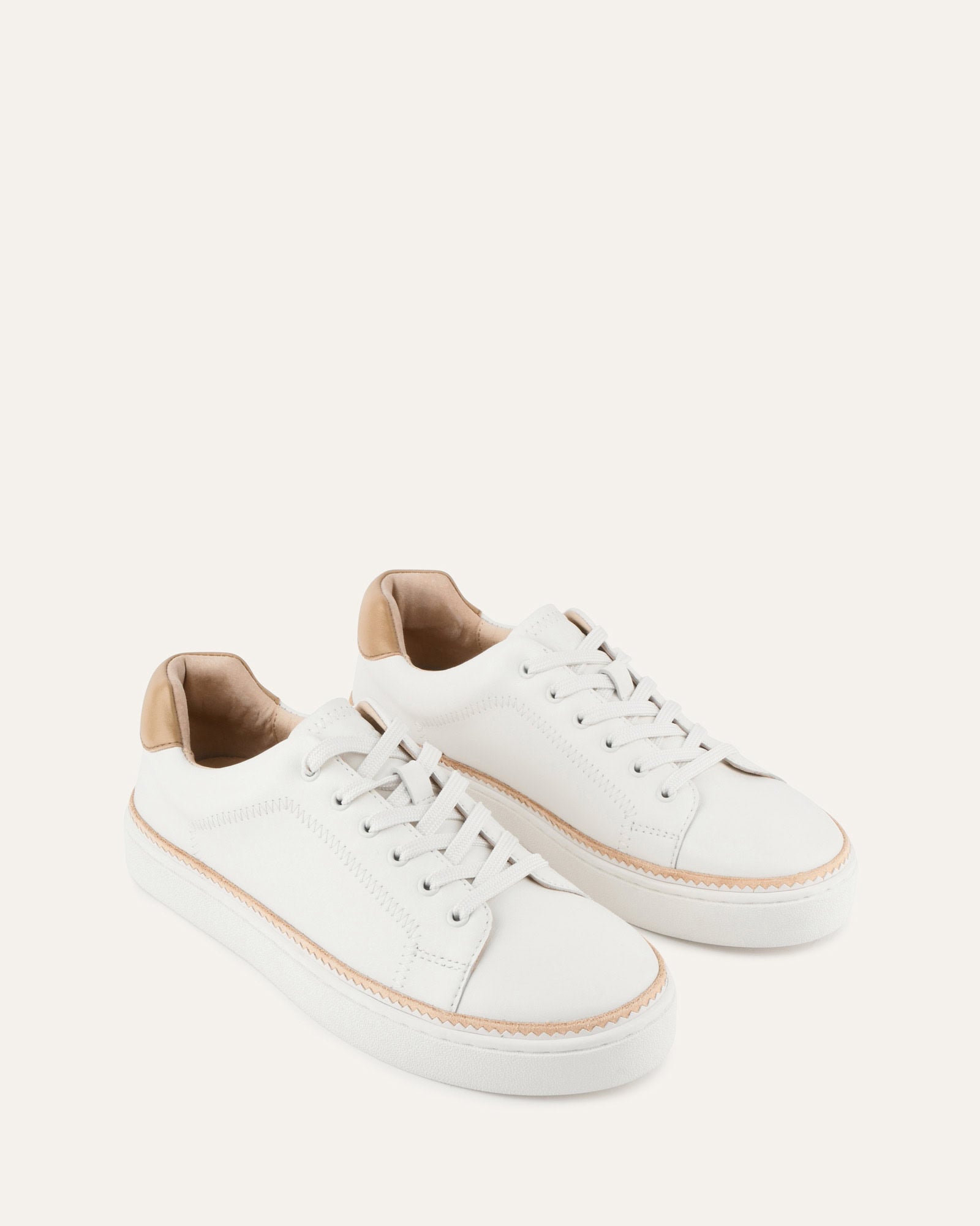 BRINLEY White Leather Sneakers for Men & Women - Comfortable Casual Walking Shoes for Running, Gym, and Everyday Wear
