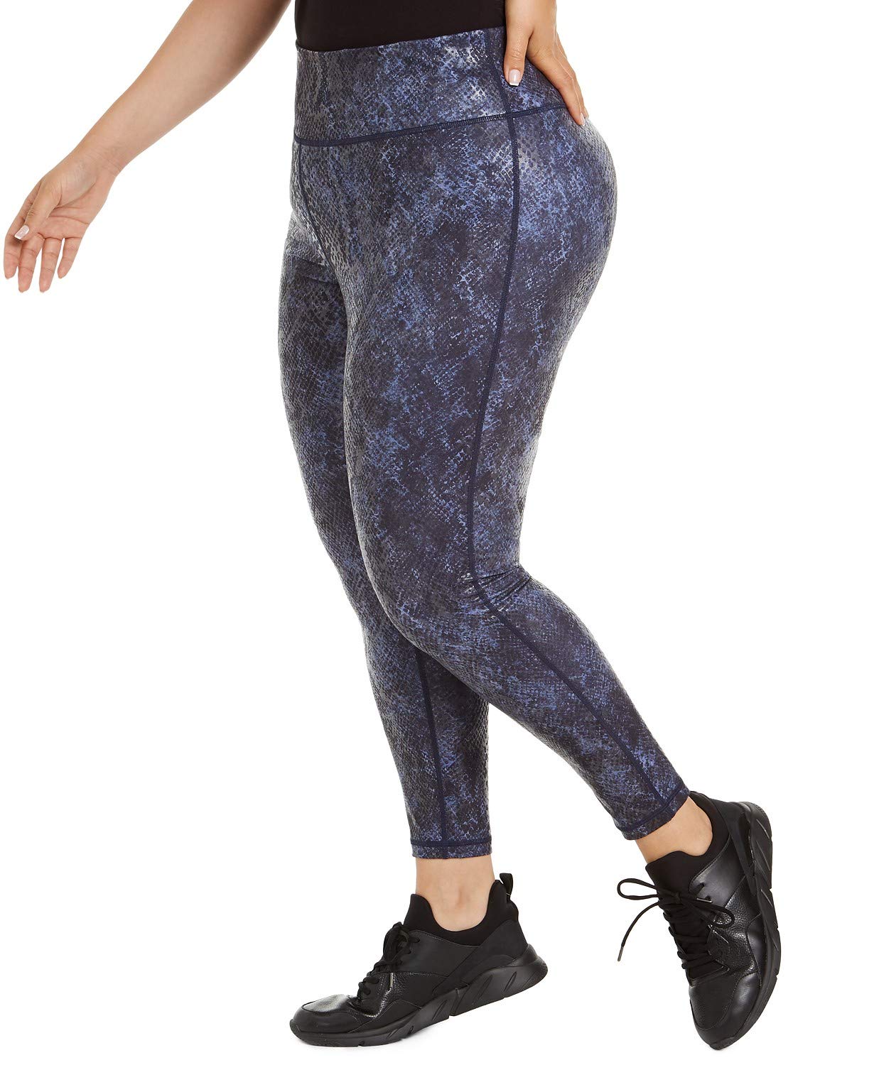 Ideology Women's High Waist Athletic Leggings - Blue 2X for Yoga, Running & Gym Workouts - Moisture Wicking & Stretchy Fitness Pants