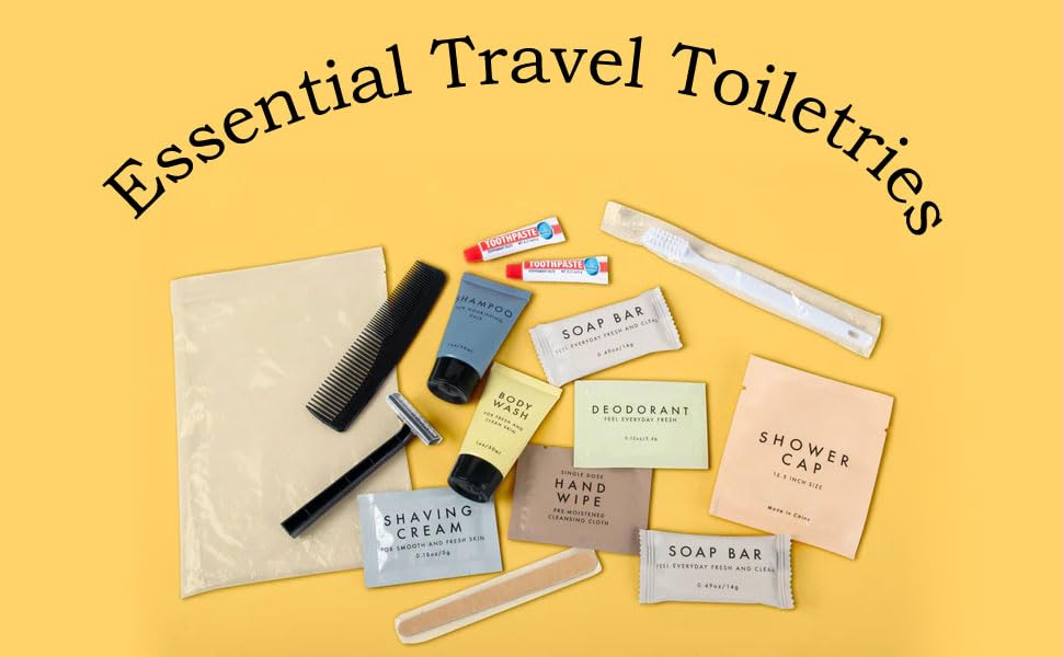 25-Pack Bulk Travel Size Toiletry Kits for Men & Women - 35-Piece Hygiene Essentials with Shampoo, Soap & More - Perfect for Homeless Care Packages, Shelters, Hotels & Emergency Preparedness