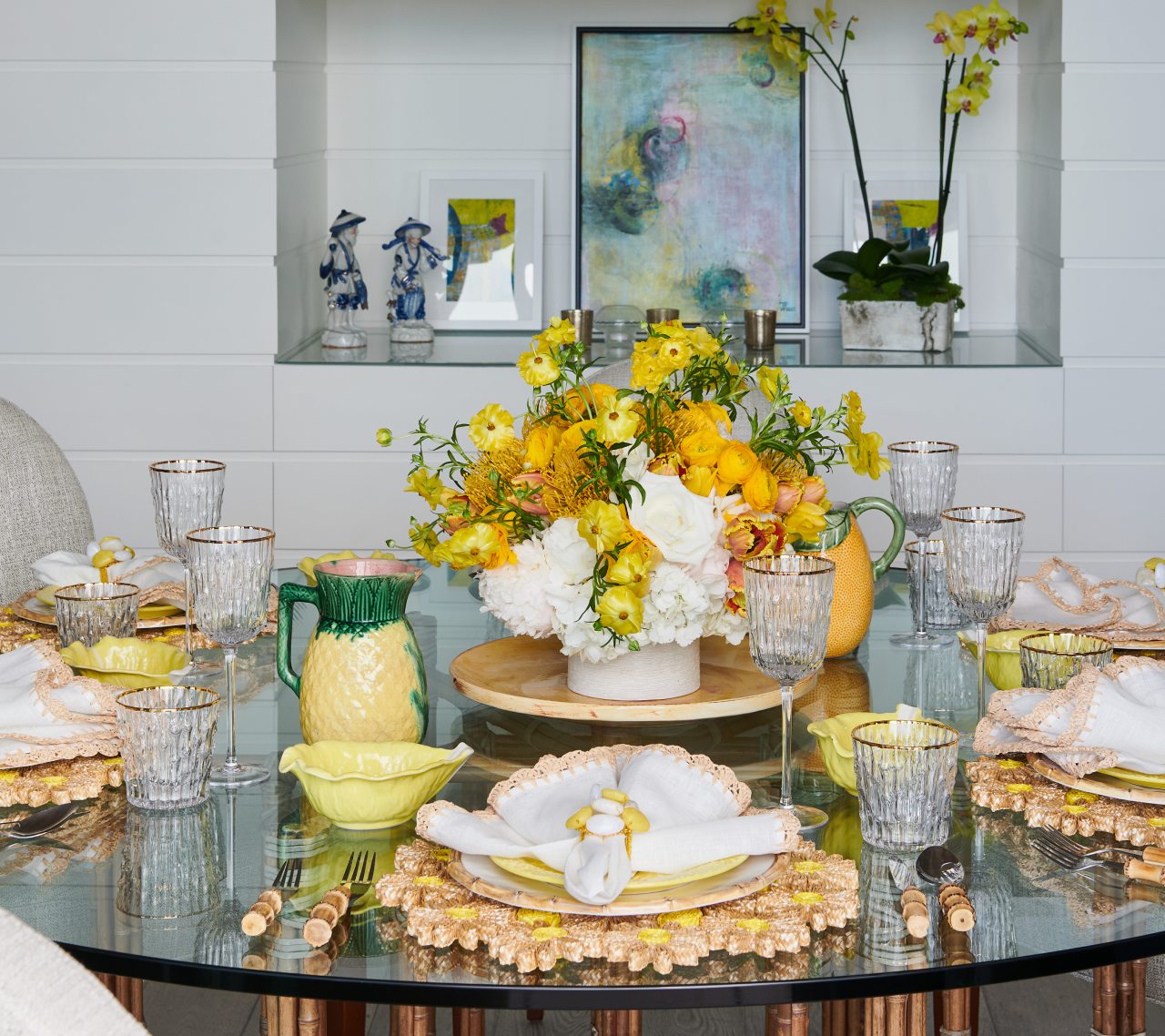 Elegant Clear & Gold Bamboo Wine Glass Set of 4 - Perfect for Dinner Parties, Wedding Gifts & Home Entertaining