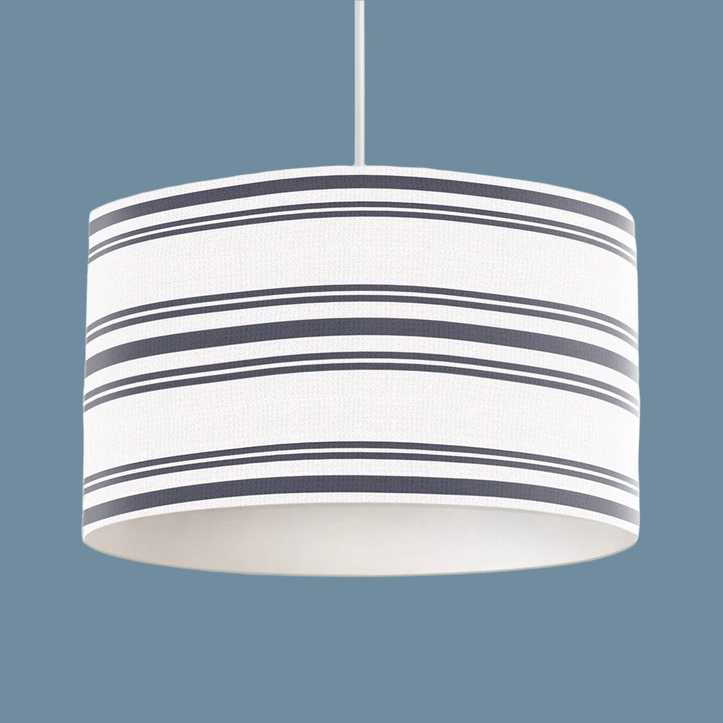 Dorset Stripe Linen Lampshade - Elegant Handmade Fabric Lamp Shade for Bedroom, Living Room & Nursery Decor - Perfect for Table Lamps, Floor Lamps & Pendant Lighting
