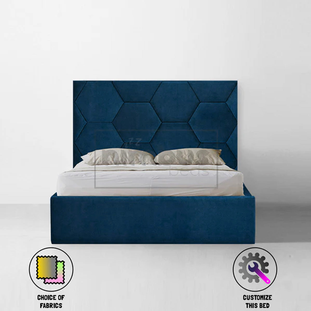 Queen Size Honeycomb Bed Frame with Strong Metal Support - Perfect for Modern Bedrooms & Guest Rooms