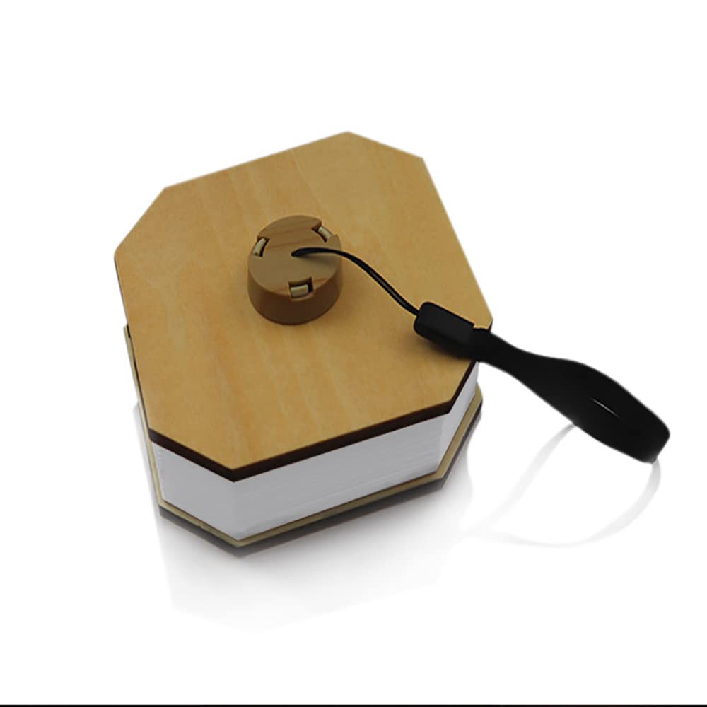 Rechargeable Wooden Book Light - Foldable USB Night Light for Reading, Home & Office Decor - Perfect Gift for Book Lovers & Cozy Nights