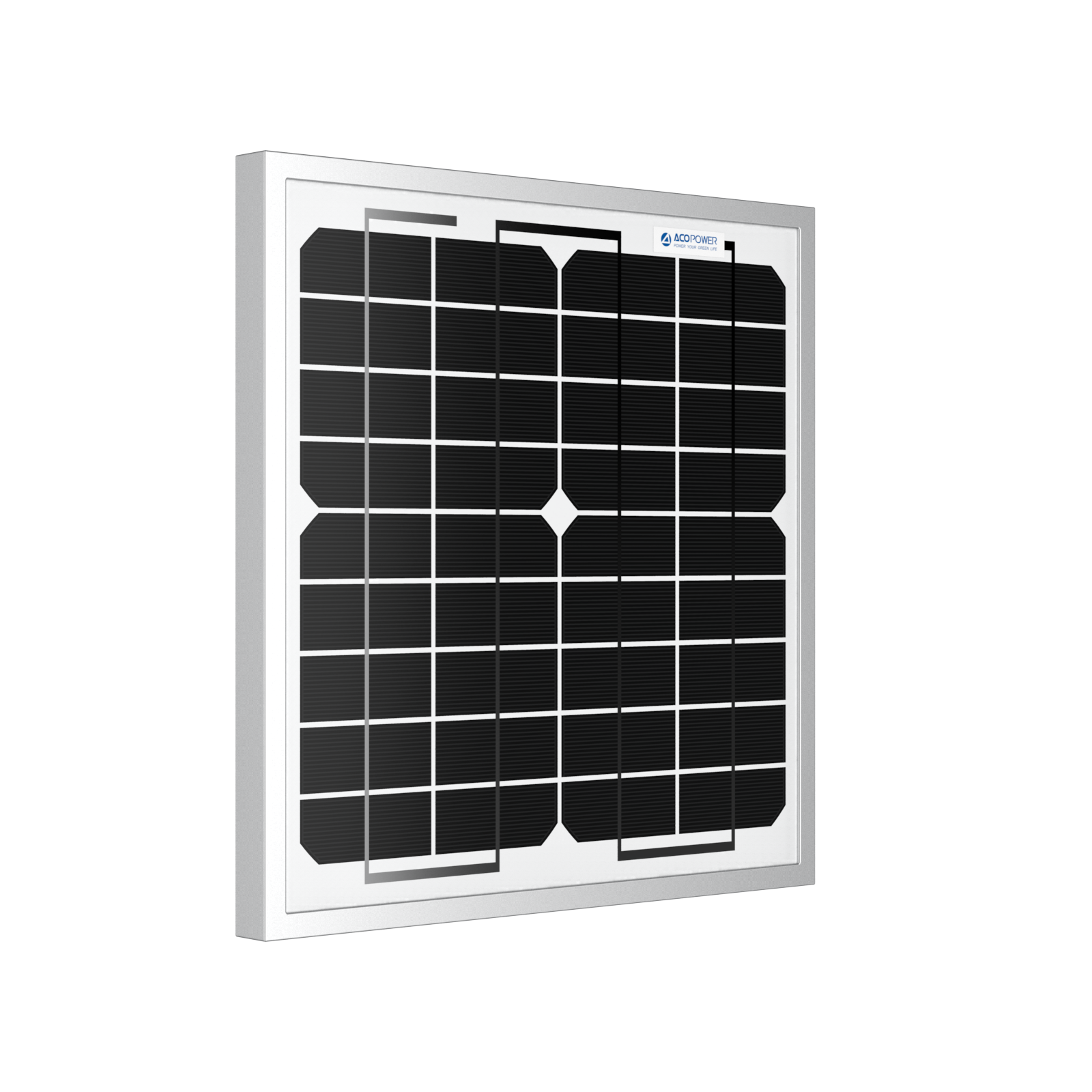 10W 12V Monocrystalline Solar Panel - High Efficiency Portable Solar Charger for RV, Boat, Camping & Off-Grid Power
