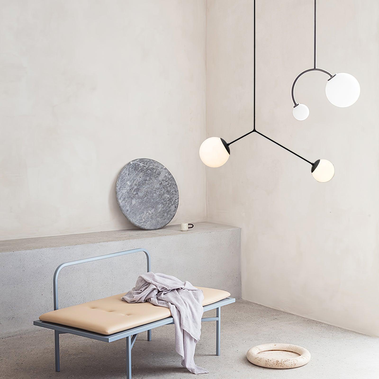 Modern Balance Glass Pendant Lamp - Elegant Hanging Light Fixture for Dining Room, Kitchen Island & Living Room Decor