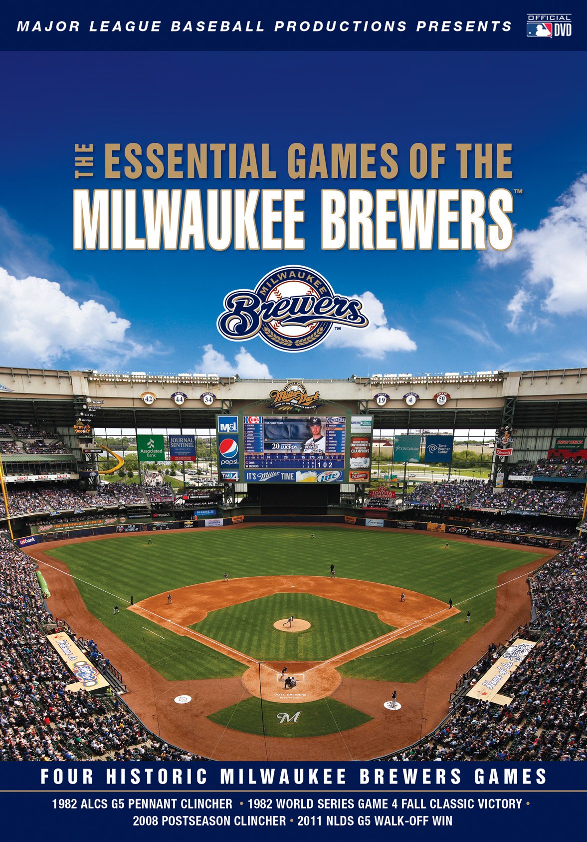 Milwaukee Brewers Essential Games DVD - Top MLB Baseball Highlights & Classic Matches - Perfect for Fans & Collectors