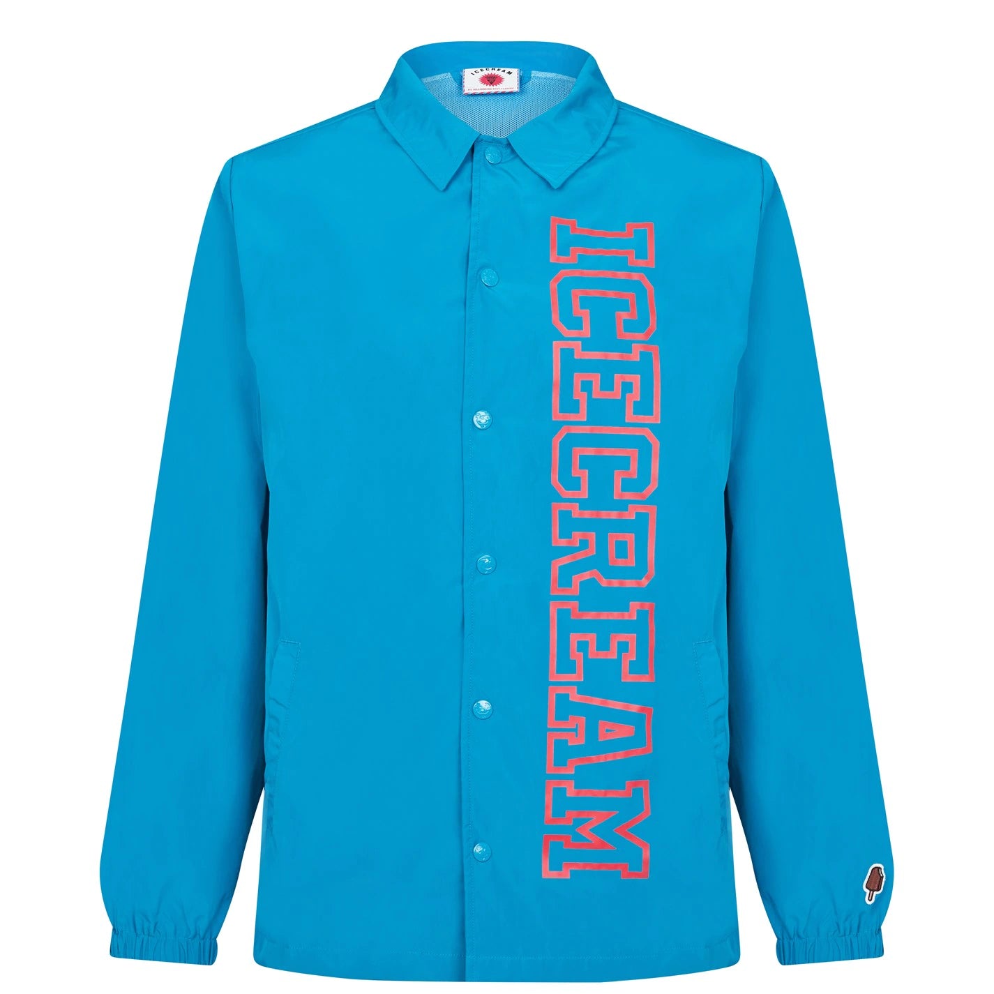 Stylish Ice Blue Coach Jacket for Men & Women | Lightweight Windbreaker with Zipper | Perfect for Casual Outfits, Streetwear Fashion, and Spring/Summer Evenings